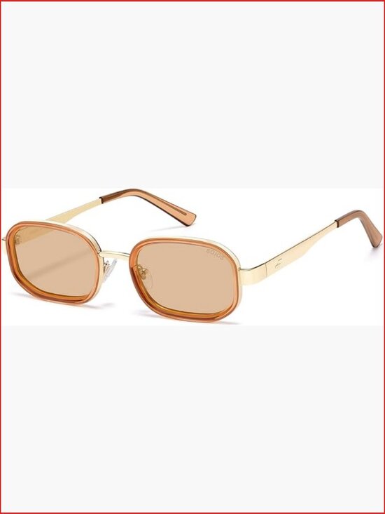 Rectangular Polarized Sunglasses with Metal Frame main image 6